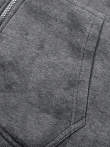 WASSUP OTHER Herren Jacke, Frühling/Herbst Herren Reißverschluss Kapuzenjacke, modisch bequeme Lässig Jacke, Fleece Alltagsjacke vielseitig einsetzbar