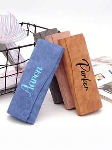 Personalized Genuine Leather Eyeglass Case, Soft Eyeglasses Box, Bridesmaid Gift, Wedding Favor, Anniversary Gift, Mother's Day Gift, Gift For Her - Multicolor - View 4