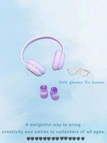 3pcs Doll Plastics Headphones Glasses Shoes For Labubu, Perfect DIY Fashion Gift Set For Teens, Students, Teachers, Bridesmaids & Friends | Ideal For Festivals, School Events, Holidays, Halloween, Autumn & Winter Celebrations, Christmas Decorations & Gifts | Great For Summer Vacations, Back To School, Outdoor Travel, Weddings, Family Trips & Travel Essentials (Doll Not Included)