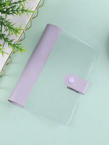1 pièce Couverture transparente à feuilles mobiles A6, livre d'autocollants, sceau, rangement d'autocollants 3D, couverture de cahier PVC à 6 anneaux, journal DIY (pages intérieures non incluses) - Multicolore - Voir 11
