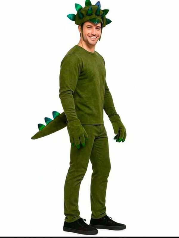 2pcs/Set Adult Triceratops Model, Including Triceratops With Head And Tail, And Colorful Costume Accessories