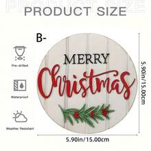 1 Piece Festive Wooden Christmas Sign Decoration - Country Merry Christmas Wall Art With Seasonal Decoration, Holiday Rope Hanging Merry Christmas Sign, Suitable For Home, Outdoor, All Holiday Seasonal Decorations