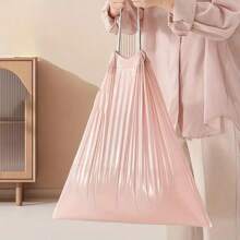 50pcs Extra Thick Durable Drawstring Trash Bags - Thick Large Portable Polyethylene Trash Bags For Kitchen, Bathroom, Bedroom And Living Room, Home Organization | Stylish Design | Drawstring Closure, Trash Bag Dispenser