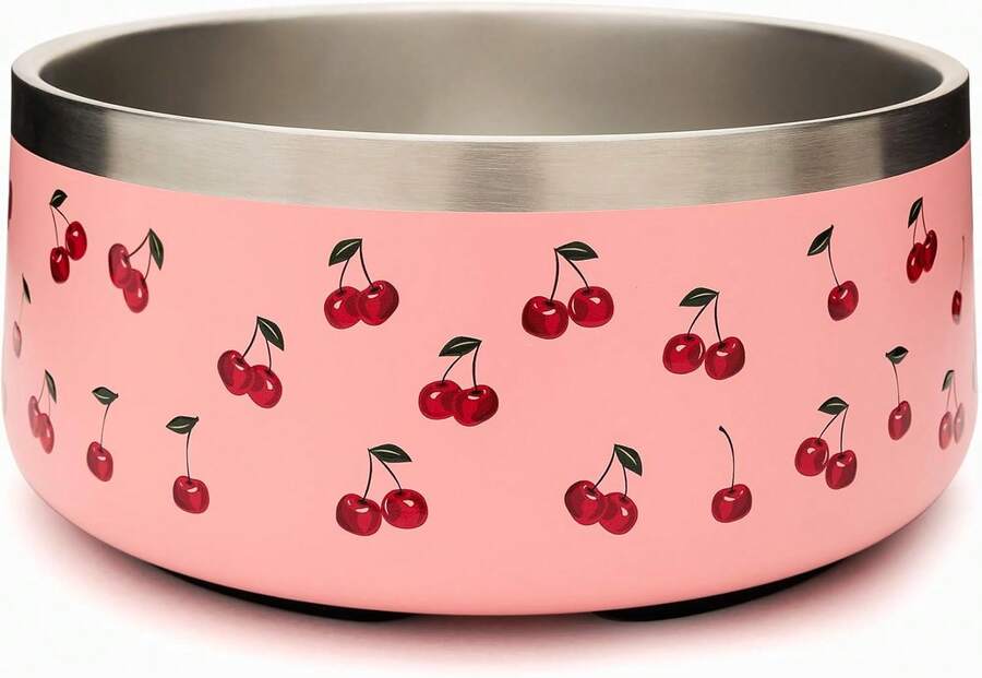 Dog Bowl Medium Breed - 4 Cup Non Slip Anti Rust, Insulated Metal Stainless Steel Dog Bowls - Spill Proof Heavy Duty - Water Bowl For Dogs, Dishwasher  (32 Oz, Very Cherry),13360812 - 銅色 - 查看 1