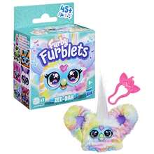 Hasbro Furby Furblets Zee-Bah 迷你朋友，适合男孩和女孩的电子毛绒玩具，彩虹斑马，会说 Furbish 语言并播放音乐，第 5 季，适合 6 岁以上儿童，开学礼物 - Rainbow Zebra - 查看 3