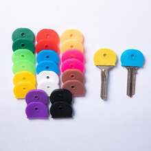 10 pièces Bague de reconnaissance de clé de couleur aléatoire/Couvre-clé de couleur, Couvre-clé en silicone, Cadeaux pour les membres de la famille, Le cadeau parfait convenant aux hommes et aux femmes