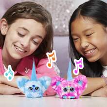 Hasbro Furby Furblets SNO-Way Holiday Edition Mini Friend, 45+ Sounds, Holiday Music, Speaks Only Furbish, Electronic Plush Toys For Girls & Boys, Interactive Pets, Blue & White, 6+ - Blue White Furby - View 8