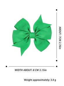 24PCS Kids Solid Color Hexagon Bow Hair Clips, Girls Hair Accessories Suitable For Daily And Holiday Use - Multicolor - View 2