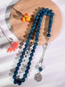 1pc Galaxy/Starry Sky Resin Rosary Beads, 10mm 45pcs Acrylic Imitation Amber Single Strand Bracelet - Multicolor - View 10