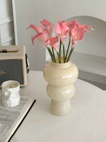 12Pcs Pink Artificial Calla Ily Flower Lmitation Flowers PU Fake Flowers Calla Lily Artificial Bouquet For Home WeddingDecor, Indoor &Outdoor Decor, Garden Decor, Party Decor, Bohemian Style Decor, Festivals Party Decor, Mother's Day BirthdayCelebration Daily Date Gift