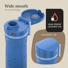 Contigo Jackson Chill 2.0, Vacuum-Insulated Stainless Steel Water Bottle With Secure Lid, Leak-Proof Travel Friendly, 20oz Capacity, Blueberry Color, Keeps Drinks Cold For 12 Hours - 恆星傑伊 - 查看 8
