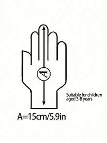 12/1 Paio di guanti invernali caldi per bambini - guanti a maglia morbida a dita intere per climi freddi con polsini elastici, disponibili in più colori (nero mostrato), adatti per bambini e bambine, lavare a mano, protezione dal freddo (colore casuale dei guanti)