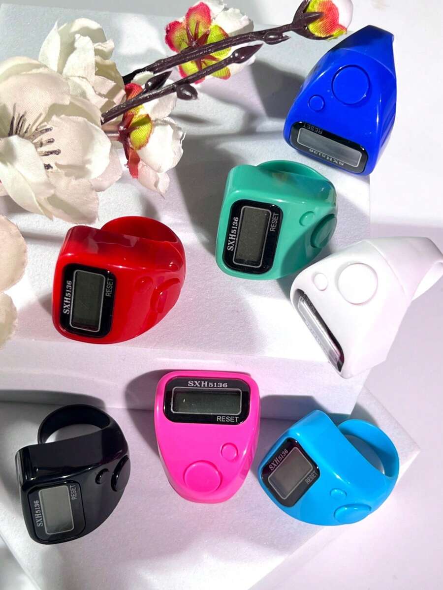 迷你环形计数器,Tasbih,小巧轻便,0-99999,易于使用,适用于祈祷计数、库存计数、人数计数等。 - 彩色 - 查看 1