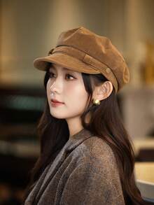 1 件女士秋季贝雷帽，格子云朵图案，休闲优雅报童帽，适合户外、聚会、骑行、旅行、派对、日常穿着，适合秋季 - MM2271 - 查看 7