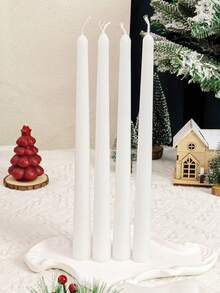 4pcs Long Light Purple Candle, Soybean Wax Scented Candles, Suitable For Wedding And Christmas Decoration, Indoor Room Decoration, As Holiday Gifts, For Best Friends, Graduation Party, Birthday Party Decoration, Mother's Day Gift. - Mauve Purple - View 13