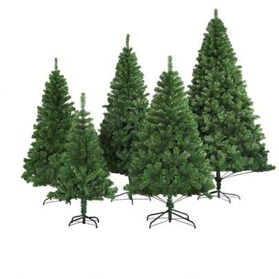 Árbol de Navidad artificial, árbol de Navidad de lápiz con puntas de rama gruesas, decoración de fiesta de invierno con base de hierro, decoración del hogar, decoraciones navideñas, decoración de habitación, decoraciones navideñas, regalos de Navidad, decoración navideña