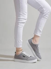 2025 New Spring/Autumn Women's Fashion Casual Sneakers, Anti-Slip Student Sports Shoes, Canvas Breathable