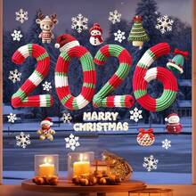 Christmas Decoration 2026 Digital Wool Window Sticker, Removable From Store Display Window, Static ClingHalloween Decor Christmas Decoration Thanksgiving Wedding Home Decor Home Decor Fall Decor Autumn Decor Birthday Decorations For Gifts Party Supplies Indoor Holiday Festival Decor Wall Decor Halloween Ornaments