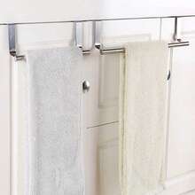 1 Stück/2 Stück, Edelstahl Küchenschrank Tür Handtuchhalter, nahtlos für Badezimmer Tür Rückseite, Küchentür Handtuchstange Aufbewahrungsregal, Hochzeitsdekoration, Weihnachtsdekoration, Geburtstagsgeschenk, Weihnachtstischdekoration, Weihnachten, Weihnachtsdekorationen, Weihnachtsgeschenke