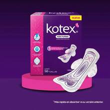 toalla nocturna con alas 60 pzs extra proteccion con alas - Rosa - Ver 3