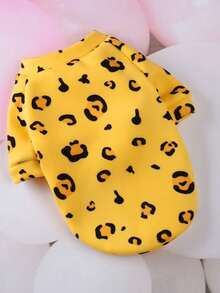 1 pieza Sudadera con capucha y peluche para mascotas con estampado rosa, con patrones de letras y fresas (letras al azar), con gorra sin viento, cálido para gato y perro, adecuado para deportes al aire libre y tiempo libre en otoño e invierno. - Multicolor - Ver 17