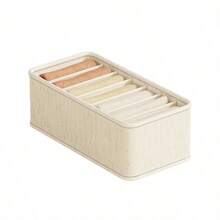 1/2pcs Tianshan Hemp Underwear Storage Box - Bedroom Underwear Drawer Organizer With Dividers, Multi-Functional Dormitory Household Wardrobe Underwear Container