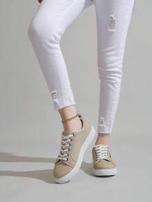 2025 New Spring/Autumn Women's Fashion Casual Sneakers, Anti-Slip Student Sports Shoes, Canvas Breathable