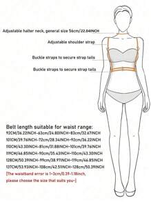 1pc Women's Sexy Fashion Rivet Waist Corset Harness, Adjustable Dark Style Chest Body Decor Strap, Suitable For Daily, Party, Halloween Costume Matching