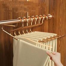 شماعات بنطلون من سبيكة الألومنيوم على شكل حرف L مانعة للانزلاق للاستخدام المنزلي والتجاري في المراكز التجارية والمدارس الداخلية