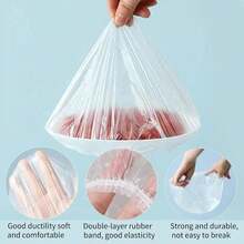 100-500 Uds cubierta desechable para alimentos envoltura de plástico elástica tapas de calidad alimentaria cubierta de zapato tocados de ducha bolsa de ahorro de alimentos frescos cubierta antipolvo - Conjunto B - Ver 5