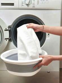 3/1pc Foldable Bathroom Basin, Underwear Cleaning Basin, Foot Soaking Bucket, Dirty Clothes Basket, Bathroom Accessories, Easy To Carry Back To School Season Accessories, Back To School Supplies, RV Apartment Bathroom Tools