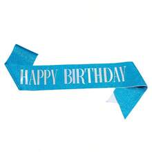 1Pc,'Happy Birthday' Sash Ribbon For Women And Men,Happy Birthday Sash Hot Pink White Rose Gold Black With Iridescent Foil Sash For 16th 18th 21st 30th 40th 50th 60th 70th 80th 90th Birthday Sash Gift Or Any Bday Party Birthday Party, For Any Age