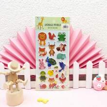 3 szt. "Kolorowy zestaw naklejek ze zwierzętami – świetna zabawa i styl – idealne do estetycznego scrapbookingu, ozdabiania doniczek, prowadzenia dziennika i wyrażania siebie, dekoracja organizera na biurko, kreatywny relaks"