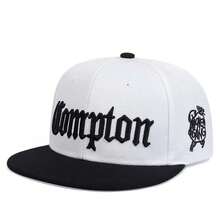 2025 nueva gorra COMPTON Street Dance sombrero Hop sombreros para hombres mujeres adultos al aire libre Casual gorra de béisbol para el sol FDXN - Blanco - Ver 12