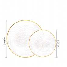 1 Stück/10 Stücke/25 Stücke 19 cm/26 cm Französisch geprägter Teller, eleganter Dessertteller für den Nachmittagstee, hochwertiges Tafelgeschirr für den Heimgebrauch, wiederverwendbar und waschbar