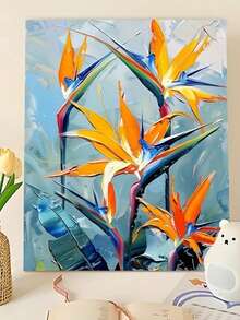 1 Piece DIY Digital Oil Painting Set Christmas, Painting Requires Your Hands And Patience To Complete, (Frame Not Included), Featuring Colourful Bird Of Paradise Flower Patterns, Great For Beginners, Perfect Gift Choice For Birthdays, Festivals, Weddings, Parties And Other Occasions