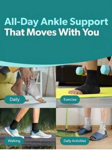 1PC Breathable Ankle Support Belt, Adjustable Compression Ankle Guard, Sports Heel Support, Used For Sports Joint Protection To Prevent Injury And Foot Recovery - Multicolor - View 4