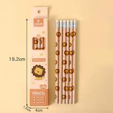 1pc (10 Packs) With Eraser Pencil Cartoon Eraser Pencil Cute Cartoon Pencil For School, Office, Student Gift - Multicolor - View 12