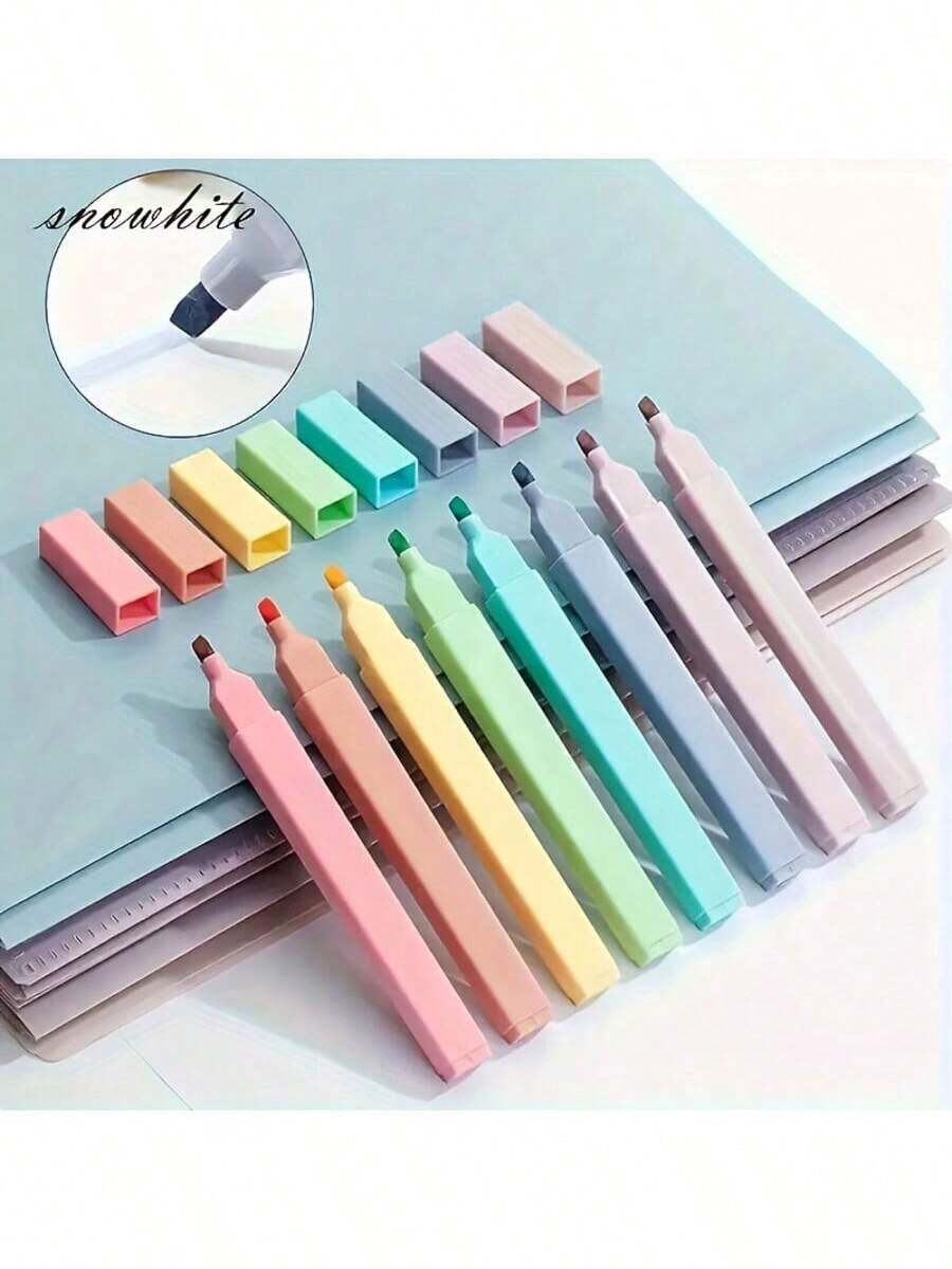 1 支彩色荧光荧光笔 - 细尖流畅书写标记，适用于笔记、办公、艺术和学校用品 - 7 种鲜艳颜色，办公用品 | 凿子尖标记 | 粗体彩色墨水，随机颜色荧光笔 - 隨機顏色 - 查看 1