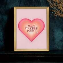 1pc 30*40cm(12*16inch)/40*60cm(16*24inch) Outer Framed Aura Angel Number Room Decor, Bedroom Wall Art Prints, Room Aesthetic Posters, Living Room Wall Collage Set Pictures, Inspirational Quotes, Cute And Stylish Dormitory Gallery Home Q - Vàng - Xem 3