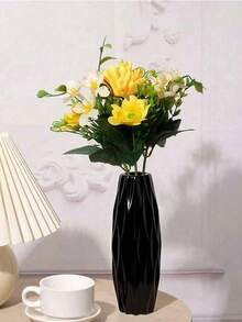 1 szt. Elegancki wazon z kompozycją kwiatową, realistycznymi kwiatami róży do salonu, na stół jadalny, kreatywny wazon z suchymi/świeżymi kwiatami, prezent urodzinowy, ukończenie szkoły