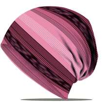 1/4 piezas Gorro de punto suave con rayas de colores vibrantes - Informal, transpirable, mezcla elástica de poliéster, tonos azules y grises, adecuado para ciclismo al aire libre, unisex, sin visera - Multicolor - Ver 3