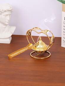 1 Piece/1 Set Of Nordic Metal Incense Burner And Aroma Diffuser. Rose Gold And Luxurious Incense Burner, Suitable For Weddings And Romantic Dinners, Home Decoration, Bedroom, Living Room (As A Centerpiece), Office, Yoga Place And Party To Create An Elegant Atmosphere. It Can Also Be Used For Tea Ceremony Decoration,