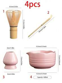 1 件/4 件/7 件抹茶碗、抹茶打蛋器、抹茶勺、抹茶配件套装，复古风格，日式茶道工具，适合返校、节日、万圣节的礼品套装