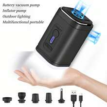 RAF 便携式真空泵，适用于衣物、床垫等，迷你电动气泵，无线气泵，露营必备，便携式无线空气压缩机，充气/放气泵，适用于充气垫、气垫床、充气船、游泳圈等。 - 彩色 - 查看 5