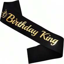 Birthday King Celebrate Your Birthday In Style With This Black And Blue Satin Sash For Men - Perfect For 18th, 20th, 30th, 40th, 50th, And 60th Birthdays - Add A Touch Of Elegance To Your Party Decorations Party Supplies Ribbon