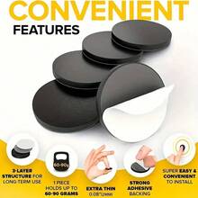 5/25/45/70/80/100pcs Self-Adhesive Round Rubber Magnets, 0.79in X 0.79in, Soft Magnetic Sheets For Refrigerator, Office Whiteboard/Blackboard, Teaching Demonstrations And More Scenarios - Black - View 7