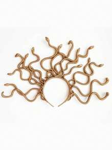 1件 2025新款美杜莎头箍，派对服装配饰，角色扮演道具，蛇形发箍 - 彩色 - 查看 10