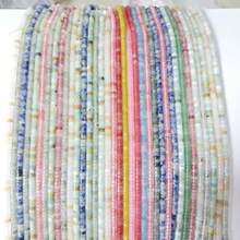 4x2mm Natural Gemstone Howlite Agate Quartz Jasper Cylinder Tube Beads Handmade DIY Women Bracelet Necklace Loose Spacer Beads For Jewelry Making DIY Accessories - Multicolor - View 2