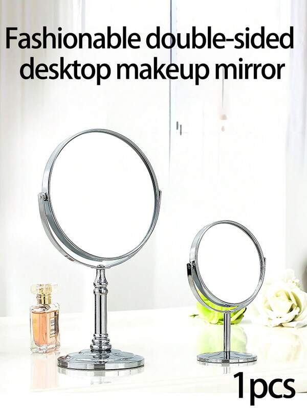 1X/2X Vergrößerungsspiegel Make-up Spiegel mit Ständer, 360 Grad drehbar, tragbarer Tisch-Vergrößerungsspiegel, geeignet für Badezimmer, Schlafzimmer, Make-up